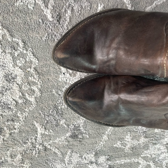 Khrio brown leather cowboy inspired boot - Picture 2 of 5